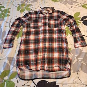 Eden & Olivia Plaid Snap Button Tunic